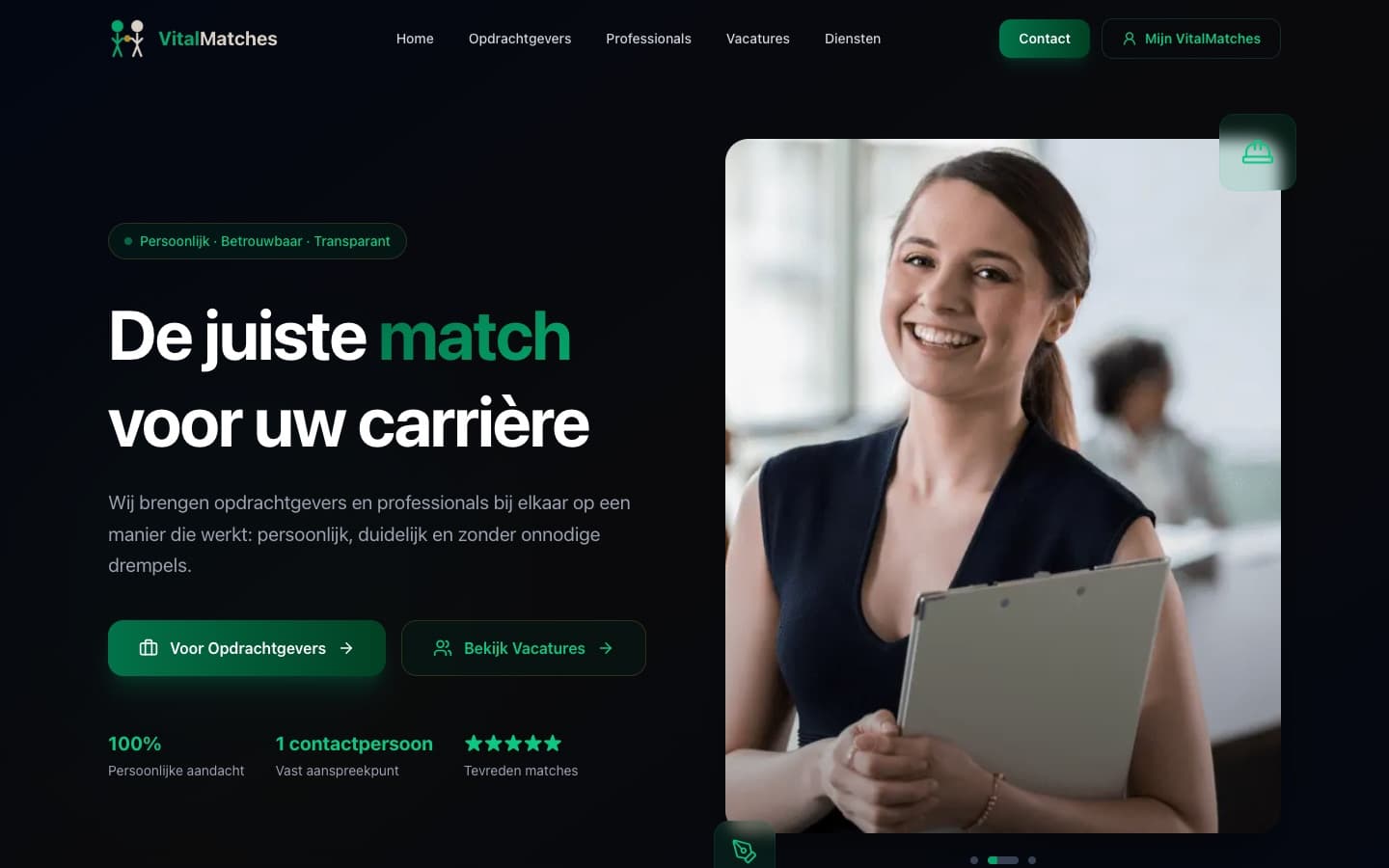 VitalMatches home page
